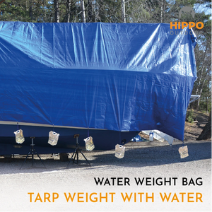 Hassle-free tarp anchors made of food-grade, eco-friendly materials.