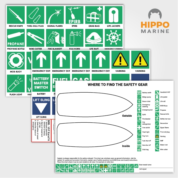 Boat safety stickers available on Amazon US with free nationwide shipping.
