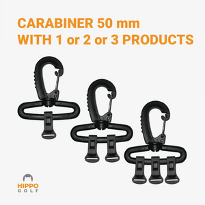 Hippo Golf carabiner configurations for one, two or three accessories – 8191-10