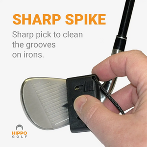 Hippo Golf mini brush sharp spike for precise groove cleaning on iron golf clubs – 8199-08