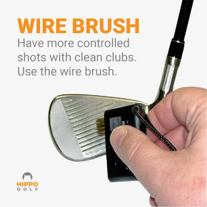 Hippo Golf mini brush wire brush cleaning iron grooves for improved spin and shot control – 8199-06
