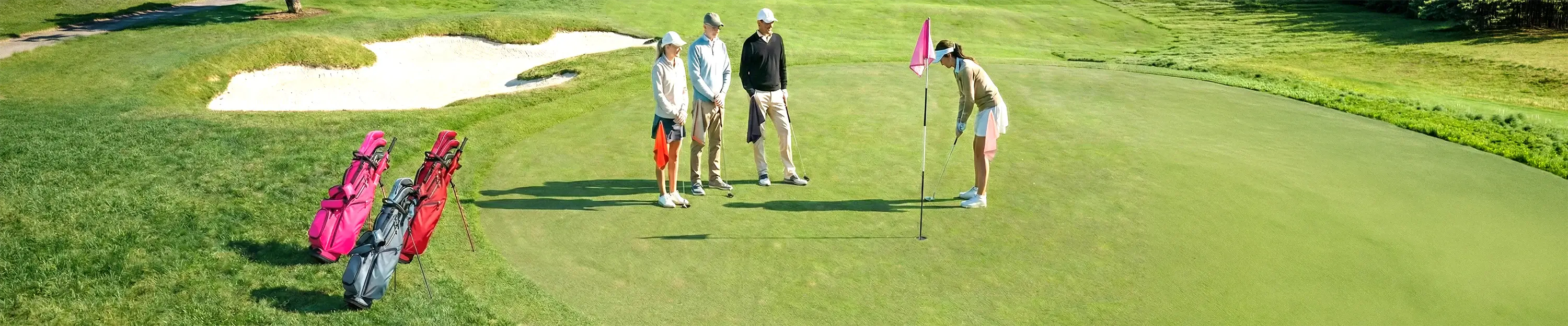 On the green essentials for putting, showing golfers preparing putts and maintaining focus on the green with practical accessories.