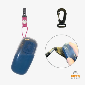 Water brush for golf clubs with pink Hippo Clips, portable golf club cleaning tool – Hippo Golf 8162-14