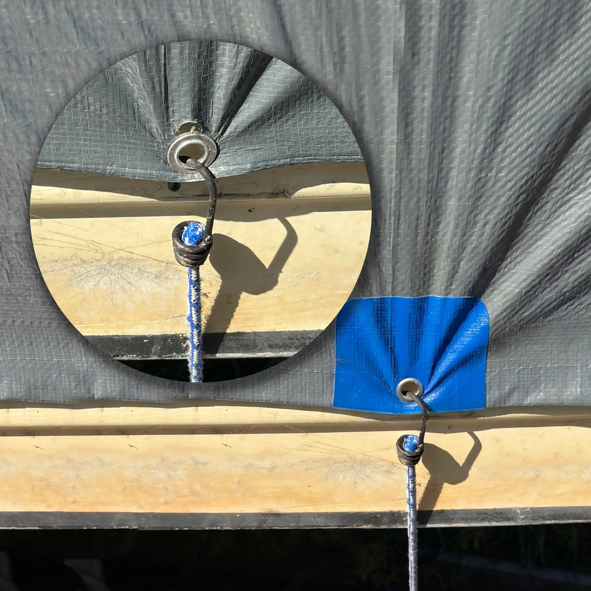 Protect the grommet with a tape patch