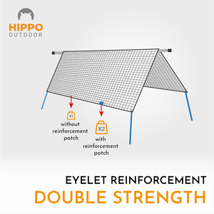 Self-adhesive Eyelet Strengthener Tape for reinforcing tarp eyelets.