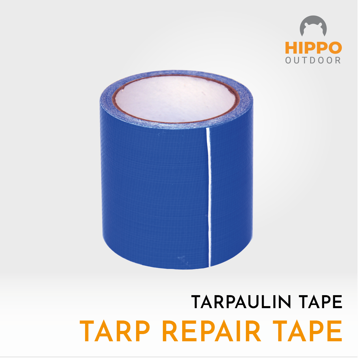 Wide repair tape for patching large tears in tarps and other equipment.