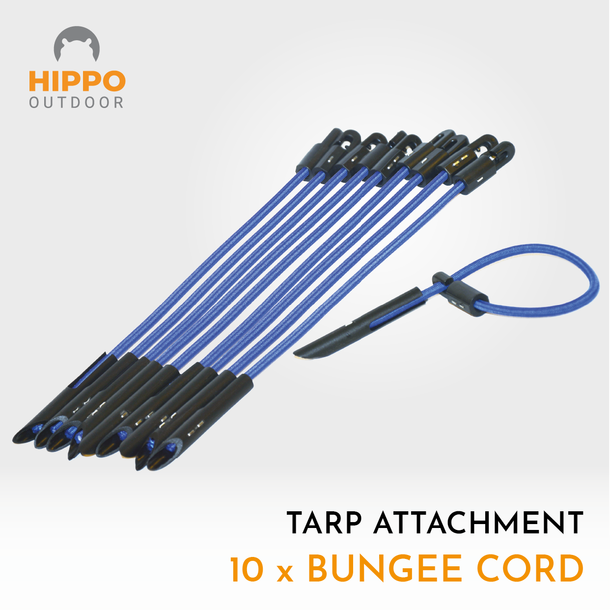 Wind-Proof Reinforcement Tape and Bungee Cord Set for securing tarps