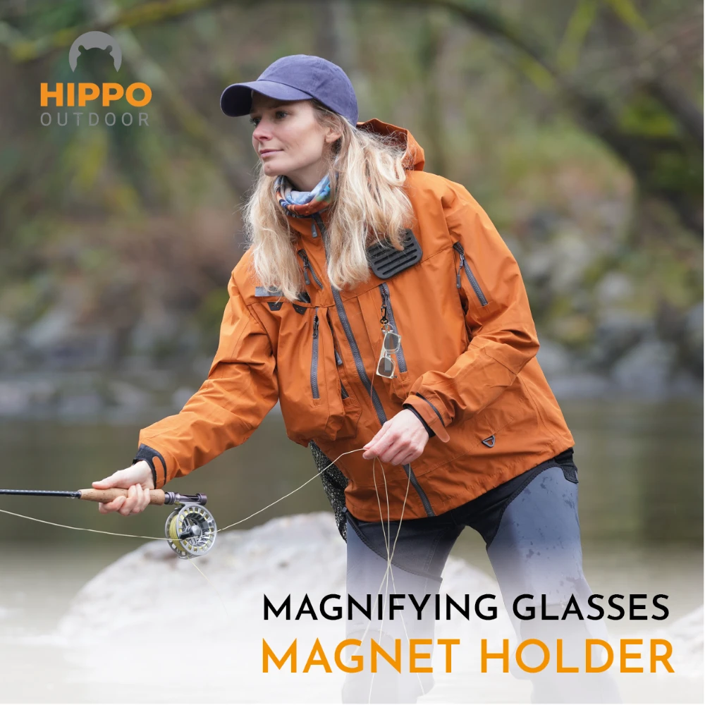 Magnet release fly fishing glasses for quick and secure attachment.