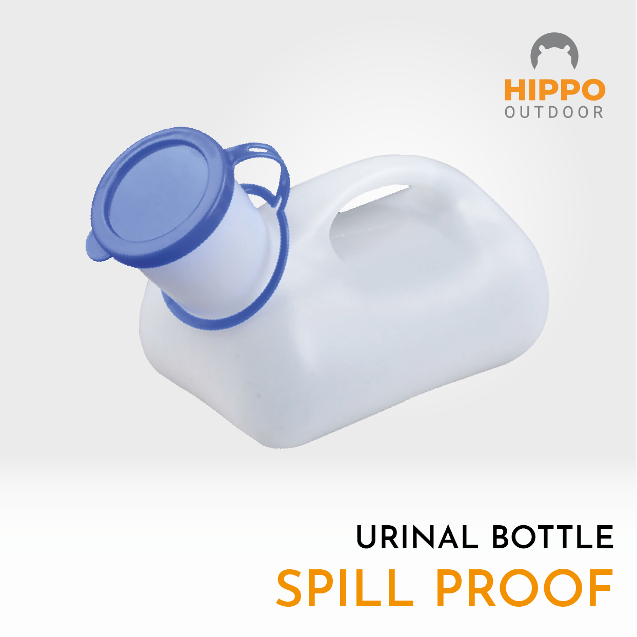 Portable urinal bottle with a 1.2-liter capacity for boating and camping.