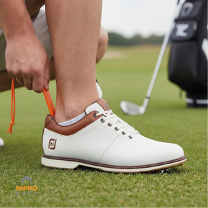 White Brown Shoe from Footjoy with Shoehorn fron Hippo Golf