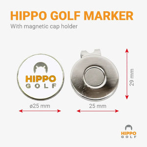 Ball marker with magnetic hat clip showing size and dimensions – 8103-05