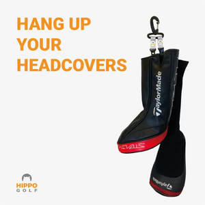 Hippo Golf headcover and cap holder showing use case on golf bag – 8161-10