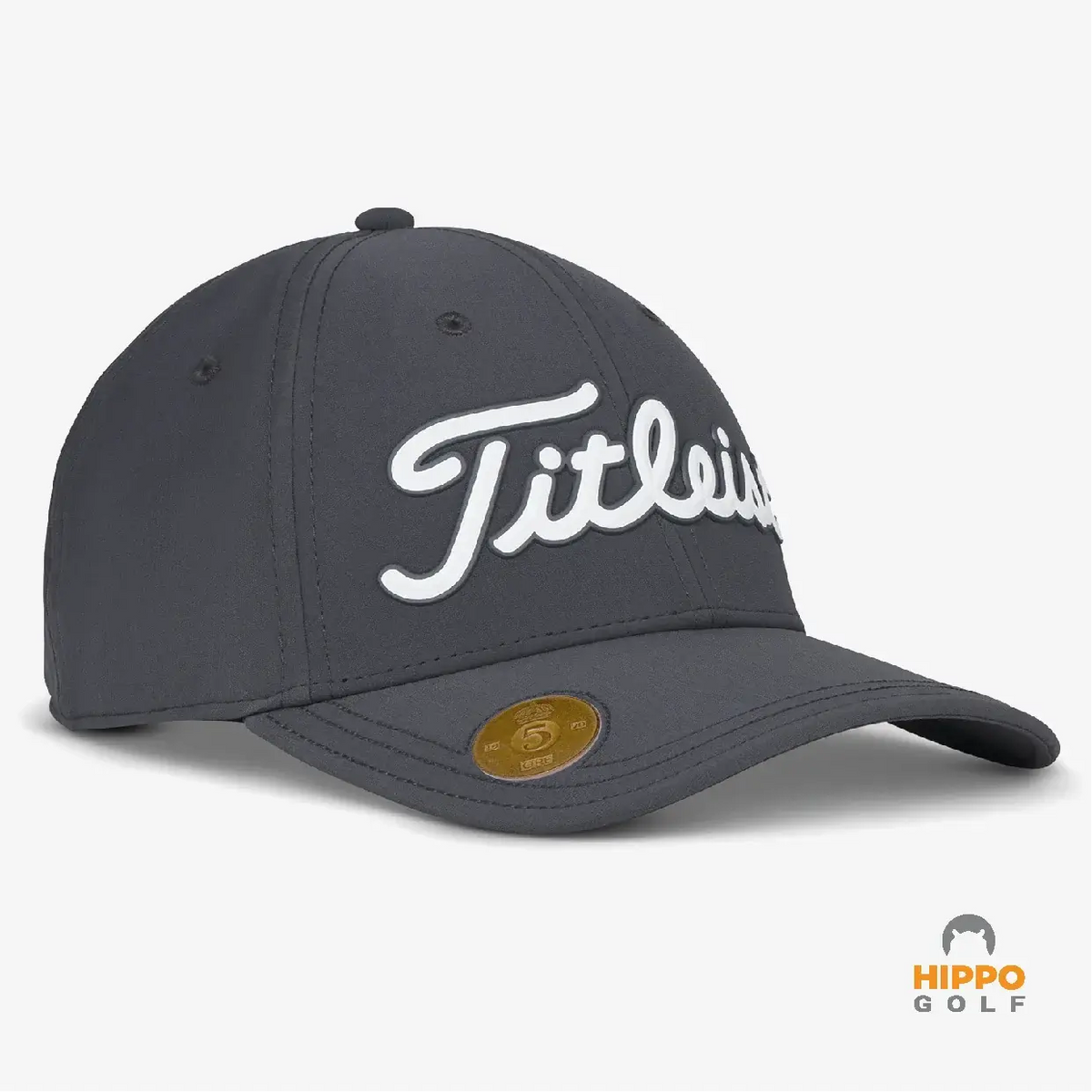 Grey cap with old swedish coin 5 ore (8111-06)
