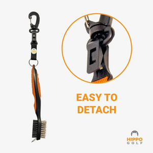 Easy to detach quick release clip on golf club cleaning brush – 8183-15