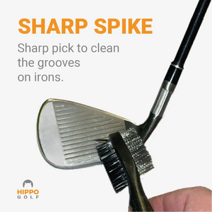 Hippo Golf spike cleaning iron golf club grooves for improved ball control – 8183-14