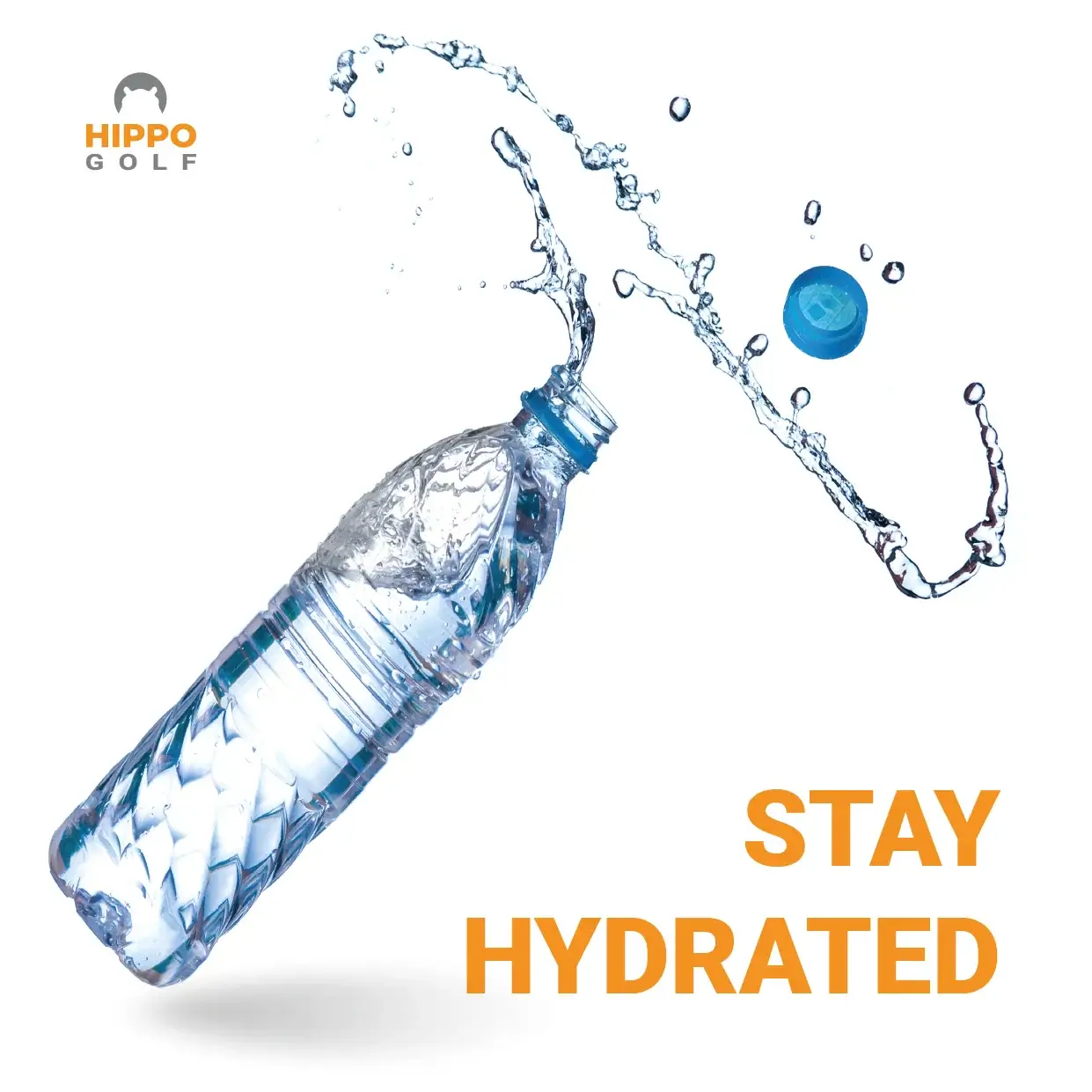 Hippo Golf bottle holder promoting hydration during a round of golf 8184-03