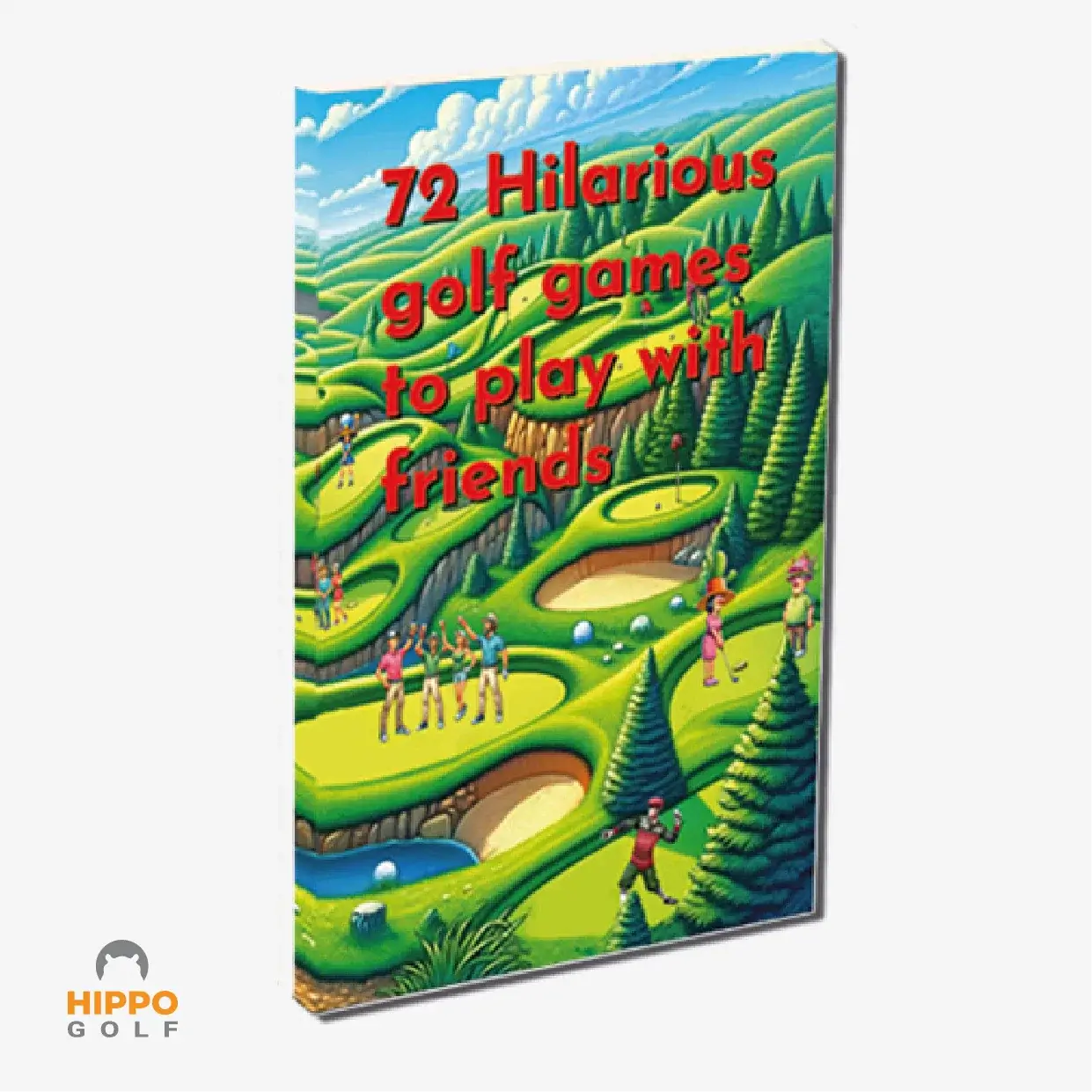 Overview image showing the concept of funny golf games designed to make golf more social and entertaining. 8190-08