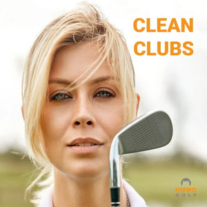 Hippo Golf mini brush with quick access clip for fast handling and easy reach while playing golf – 8199-03