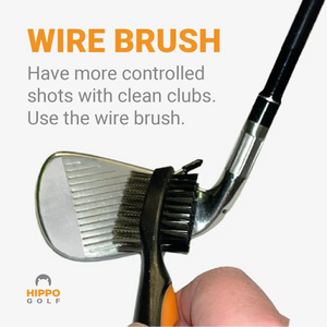 Hippo Golf wire brush cleaning iron golf club grooves for improved ball control – 8183-09
