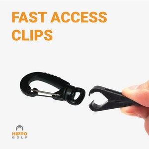 Hippo Golf one clip fast access concept for multiple golf bag accessories – 8191-09