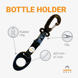 Hippo Golf quick access clip and bottle holder components for golf accessories 8184-10
