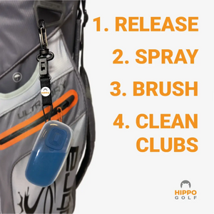 How to clean golf clubs using water brush step by step – Hippo Golf 8162-08