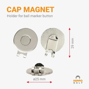 Magnetic hat clip for ball marker showing size and dimensions – 8104-04