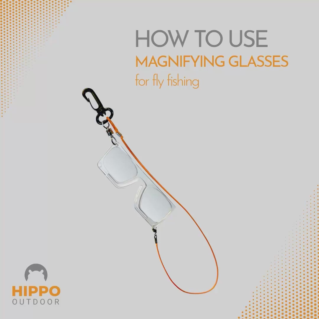 How to use the fly fishing glasses. Clip on nose.