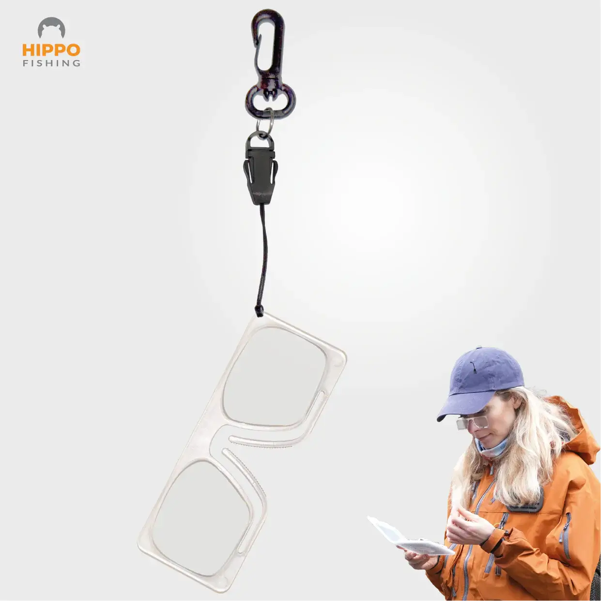 clamp on fishing lure magnifying glass Fly Glasses hand use Hippo Outdoor Fly Fishing Sport