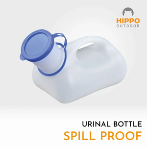 Spill-proof portable urinal for boats featuring secure lid and unisex adapter for safe marine use.