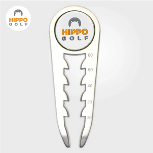 3-in-1 tee height gauge, divot repair tool and ball marker for golf – Hippo Golf 8105-01